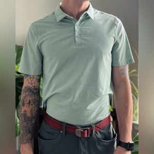 lululemon Evolution Short Sleeve Polo Shirt Medium